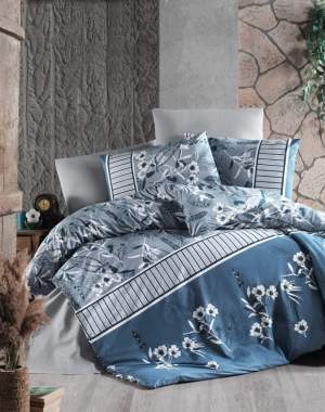Постельное белье ранфорс First Choice Burrell Navy Blue