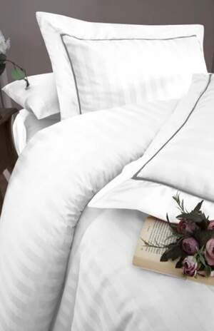Постельное белье First Choice Deluxe Satin Square Novel Line White
