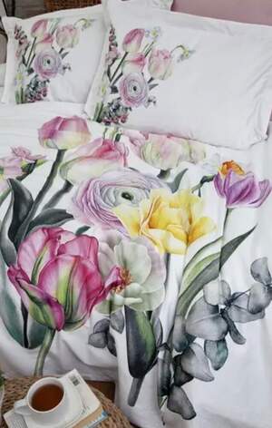 Сатиновое постельное белье First Choice 3D Satin Pamira Евро