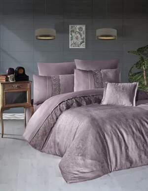 Однотонное постельное белье First Choice Florenza Lilac