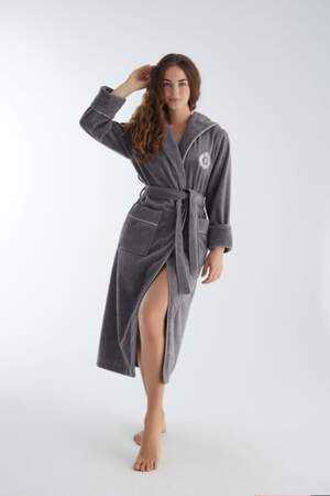 Махровий жіночий халат з капюшоном Nusa 4170