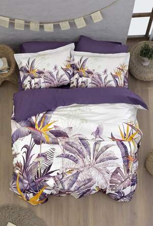 Сатиновое постельное белье 3D Satin 200×220 см Digital Series Palm Garden