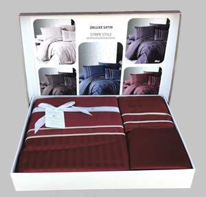 Постільна білизна First Choice Stripe Style Dark Red