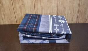 Фланелевое постельное белье First Choice HAPPYNESS Navy Blue
