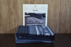 Фланелевое постельное белье First Choice HAPPYNESS Navy Blue