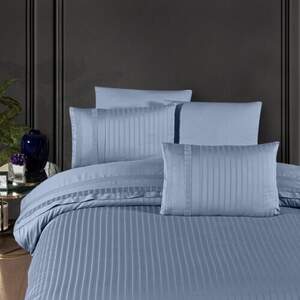 Сатиновое постельное белье First Choice Trend dusty blue