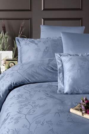 Сатиновое постельное белье First Choice Stesha Dusty Blue