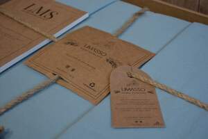 Полуторное постельное белье хлопок LIMASSO Mineral Blue