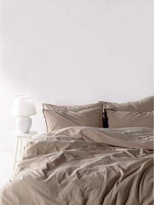 Полуторное постельное белье хлопок LIMASSO Oxford Tan