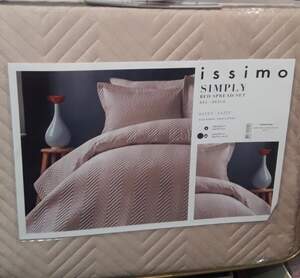 Покривало на ліжко з наволочками Issimo home Simply Bej