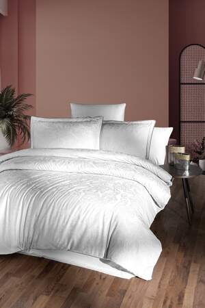 Сатиновое постельное белье La Roman Premium Satin 300TC Vandela White