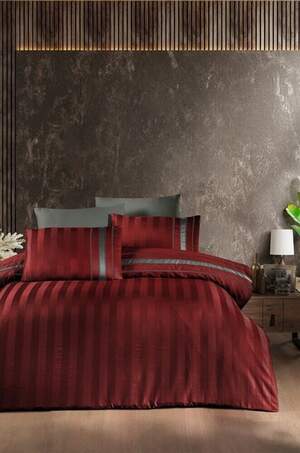 Постельное бельё из сатина First Choice Artwel Dark Red