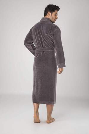 Мужской велюровый длинный халат Nusa 20665