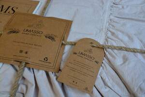 Семейное постельное белье хлопок LIMASSO Natural Krem
