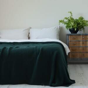Покрывало на кровать Betires Bristol dark green 220x240