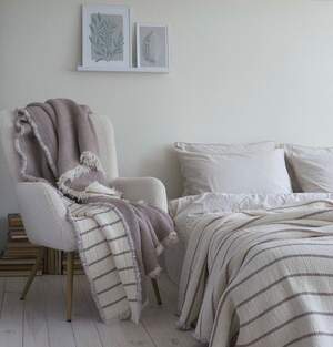 Муслиновое покрывало на кровать LA MODNO Magic beige 170x240
