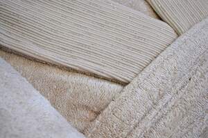 Женский махровый халат с полотенцами Pupilla Sedef k beige