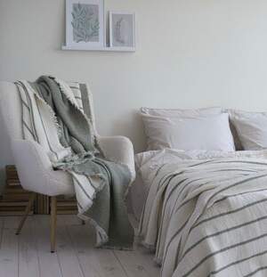 Муслиновое покрывало на кровать LA MODNO Magic green 230x250