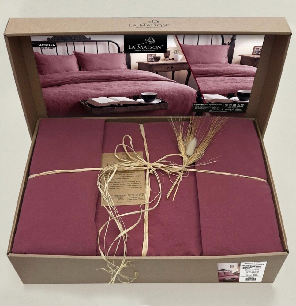 Постільна білизна бавовна La Maison Stonewashed 200 х 220 см Mariella Cerry Постільна білизна бавовна La Maison Stonewashed 200 х 220 см Mariella Cerry