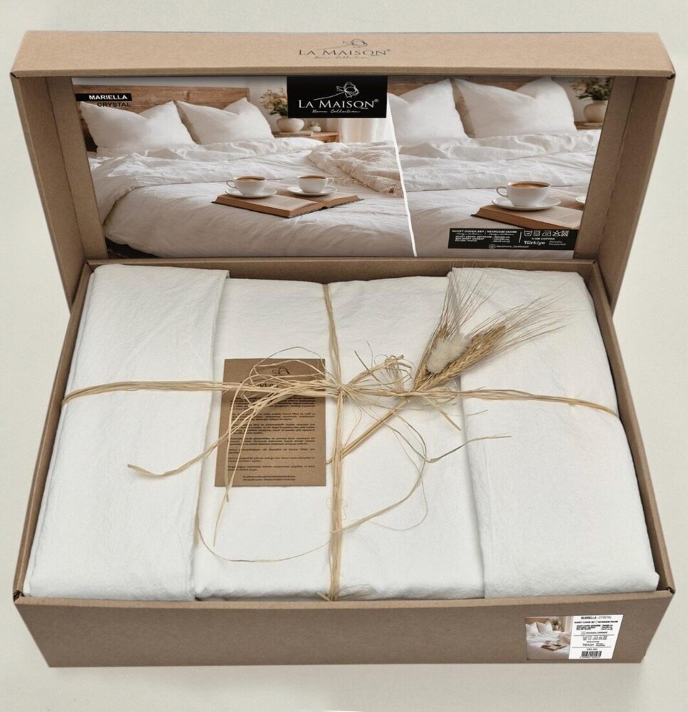 Постільна білизна бавовна La Maison Stonewashed 200 х 220 см Mariella Crystal Постільна білизна бавовна La Maison Stonewashed 200 х 220 см Mariella Crystal