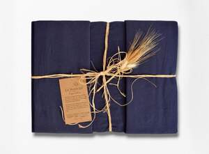 Постельное белье хлопок La Maison Stonewashed 200 х 220 см Mariella Deep Indigo