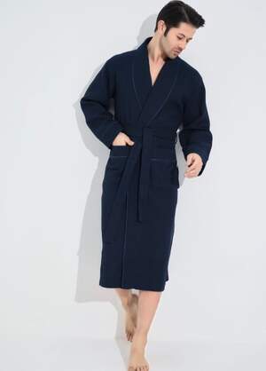 Чоловічий довгий вафельний халат Nusa 22655