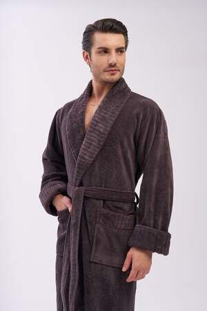 Мужской махровый длинный халат Nusa 1330