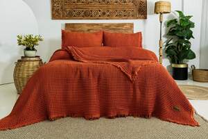 Вафельное покрывало на кровать Saheser Norah 240х260