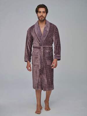 Мужской велюровый халат Nusa 26680
