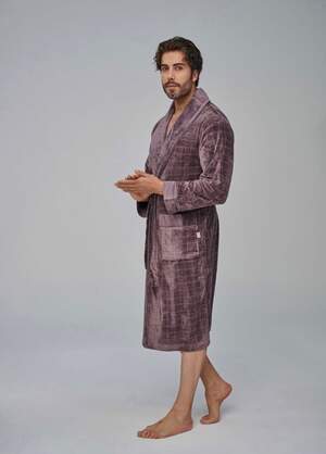 Мужской велюровый халат Nusa 26680