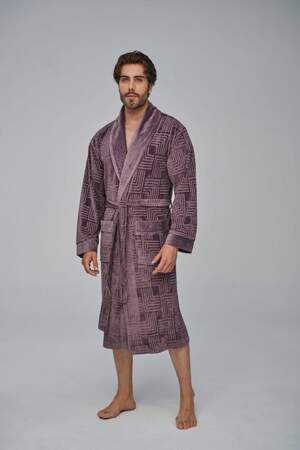 Мужской велюровый халат Nusa 26685