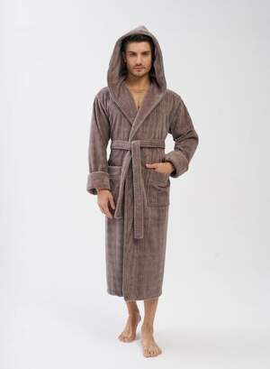 Мужской махровый длинный халат Nusa 1490
