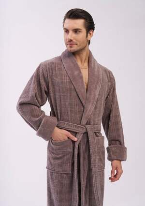 Чоловічий довгий махровий халат Nusa 1485