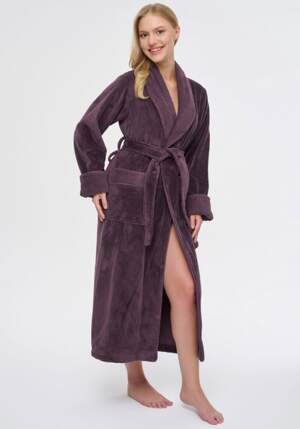 Махровый халат длинный женский Nusa 3883