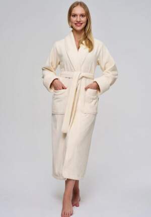 Махровый халат длинный женский Nusa 3883