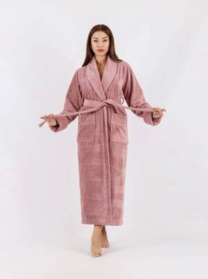Махровый халат длинный женский Nusa 3883