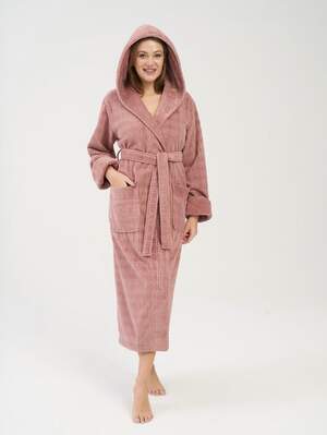 Жіночий довгий махровий халат Nusa 4365