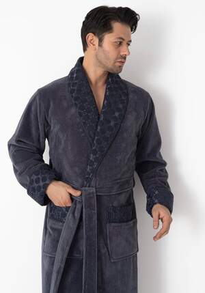 Чоловічий довгий махровий халат Nusa 15165