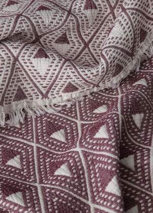 Покрывало муслиновое на кровать Issimo home Levone Burgundy