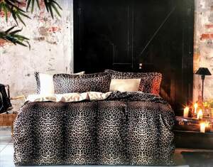 Постельное белье жатый шёлк TIVOLYO HOME Leopard